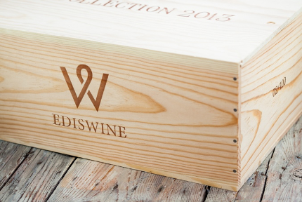 Caisse en bois Ediswine gravée
